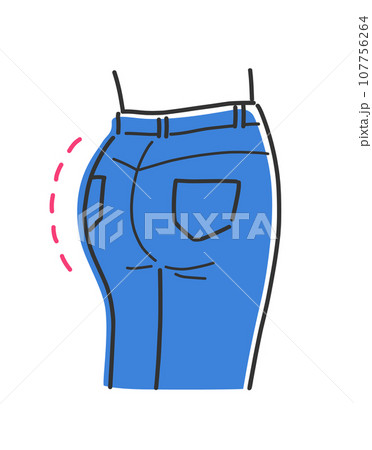 引き締まったお尻のイラスト素材 107756264