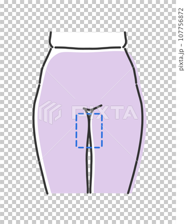 太い太もものイラスト素材 107756872