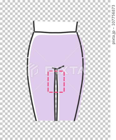 細い太もものイラスト素材 107756873