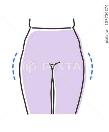 しっかりした下半身のイラスト素材 107756874