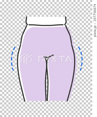 しっかりした下半身のイラスト素材 107756874