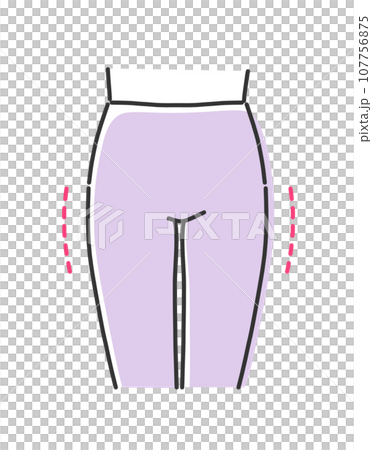 ほっそりした下半身のイラスト素材 107756875