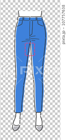 足が細い女性の下半身イラスト素材 107757638