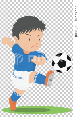 シュート　サッカー 107757771