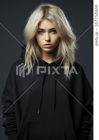 Blank mockup sweater , mockup shirt . Generative AI 107758900