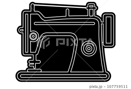Sewing machine icon. Tailor concept. Vector flat Silhouette 107759511