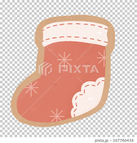 cute kawaii Stockings christmas sock santa ginger bread doodle Watercolor illustration xmas Clipart Charming Holiday 107760438