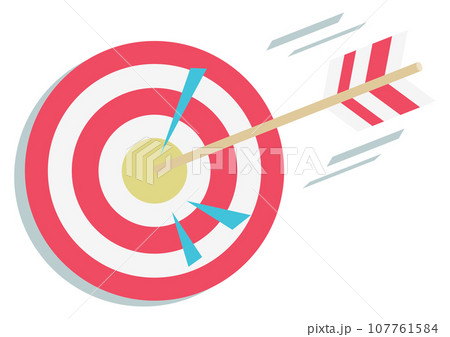 矢と的　ピンク 107761584
