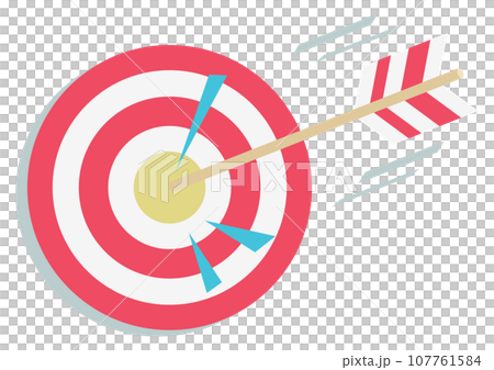 矢と的　ピンク 107761584