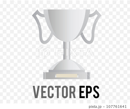 Silver gradient award prize cup icon in vector format 107761641