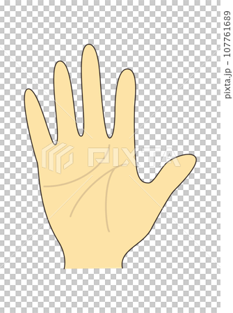 手のひらと手相のイラスト 107761689