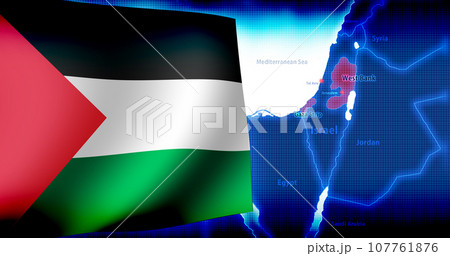 パレスチナ紛争 イメージバナーイラスト ( パレスチナ国旗 ) パレスチナ紛争 イメージバナーイラスト ( パレスチナ国旗 ) 107761876