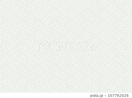 和柄_ドットの紗綾形文様のシームレスの背景（グリーン） 107762026