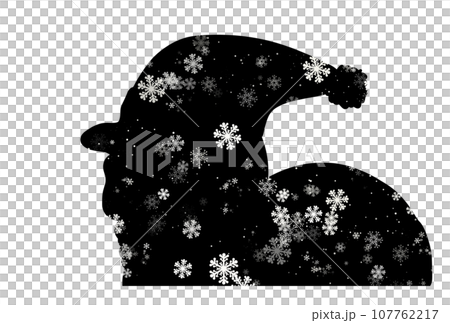 Santa Claus silhouette and snow Santa Claus silhouette and snow 107762217