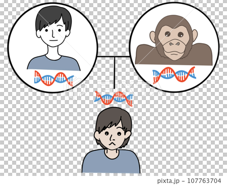 A creature that is a combination of a human and a monkey A creature that is a combination of a human and a monkey 107763704