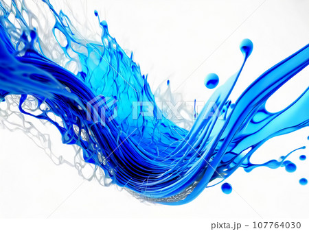 抽象的な青い波と水しぶき【AI生成画像】 抽象的な青い波と水しぶき【AI生成画像】 107764030