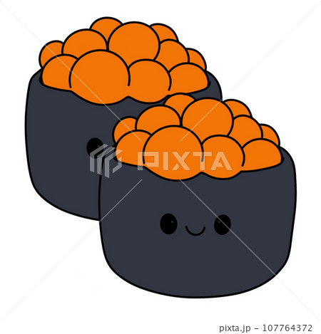 The illustration of a sushi 107764372