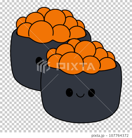 The illustration of a sushi 107764372