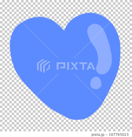 Blue Heart Cartoon illustration Cute Heart Hand Drawn Blue Heart Cartoon illustration Cute Heart Hand Drawn 107765023