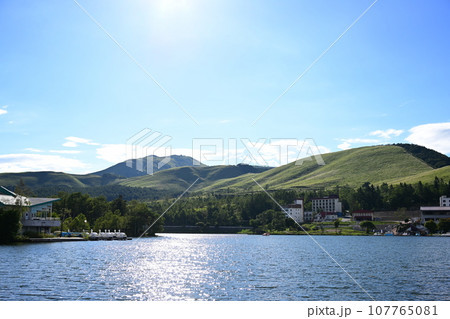 白樺湖の湖岸 107765081