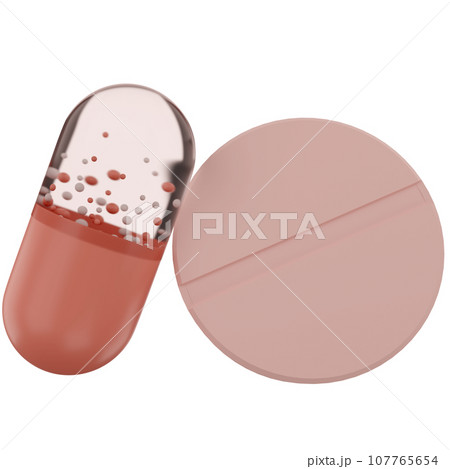 pills 3D render 107765654