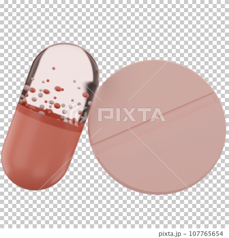 pills 3D render 107765654