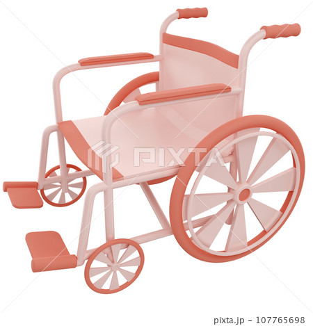 wheel chair 3D render 107765698