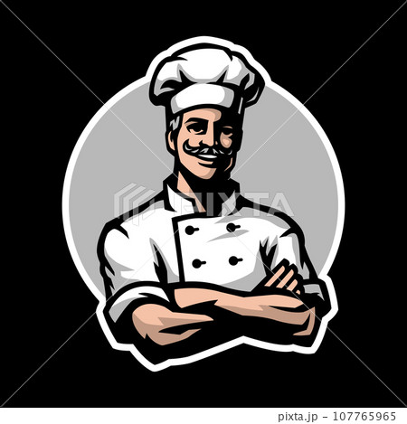 Chef in headdress. Logo, emblem. 107765965