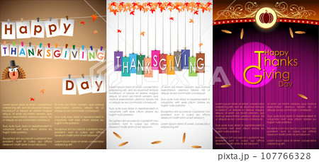 Abstract of Celebration Happy Thanksgiving Day Banner Template Background for invitation party campaign in the Autumn after Halloween with Calligraphy or Typographic. Vector and Illustration, EPS 10. Abstract of Celebration Happy Thanksgiving Day Banner Template Background for invitation party campaign in the Autumn after Halloween with Calligraphy or Typographic. Vector and Illustration, EPS 10. 107766328