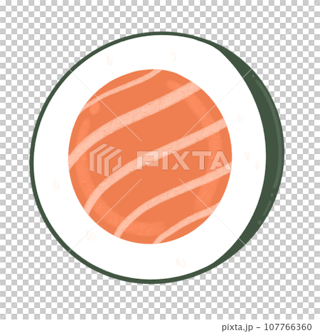 Salmon Sushi Roll Cartoon illustration Salmon Sushi Roll Cartoon illustration 107766360