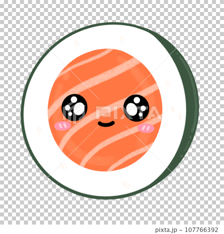 Cute Sushi Roll Mascot Character Kawaii Cartoon illustration Cute Sushi Roll Mascot Character Kawaii Cartoon illustration 107766392