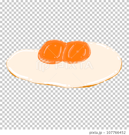 Twin Fried Eggs Cartoon illustration 107766452