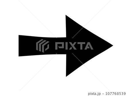 黒の矢印 黒の矢印 107768539