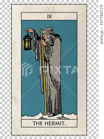 騎士塔羅牌 9 大阿爾克那隱士 107768729