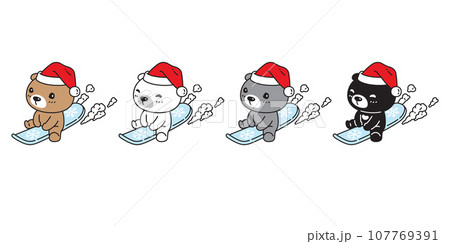 Bear polar christmas icon santa claus hat snowboard vector pet cartoon character extreme sport symbol tattoo stamp illustration clip art isolated design Bear polar christmas icon santa claus hat snowboard vector pet cartoon character extreme sport symbol tattoo stamp illustration clip art isolated design 107769391
