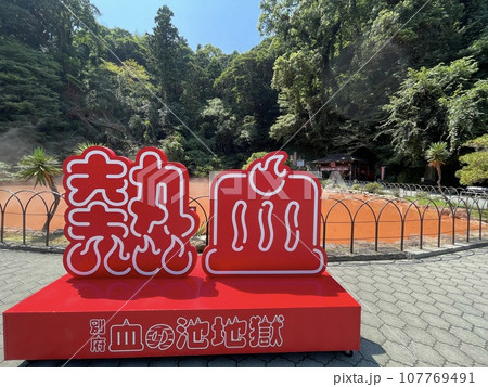 別府温泉　地獄めぐり　血の池地獄 107769491