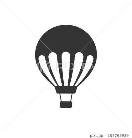 Floating hot air balloon icon 107769939