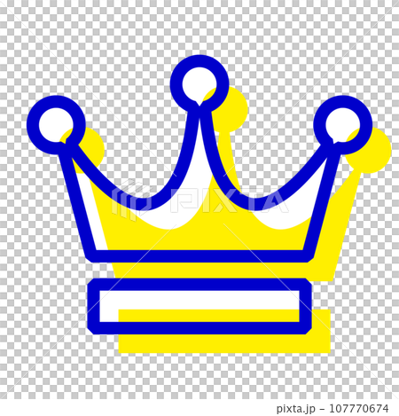 Two-color style icon representing a crown Two-color style icon representing a crown 107770674