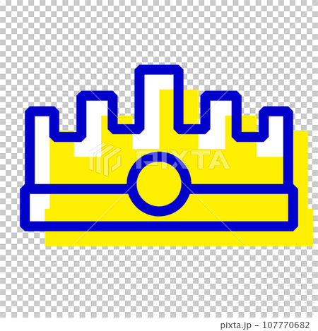 Two-color style icon representing a crown Two-color style icon representing a crown 107770682