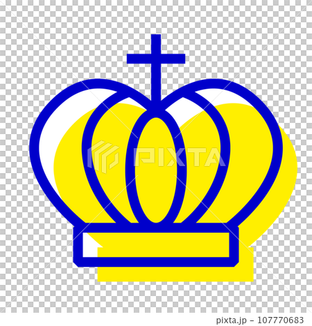 代表皇冠的雙色風格圖標 代表皇冠的雙色風格圖標 107770683