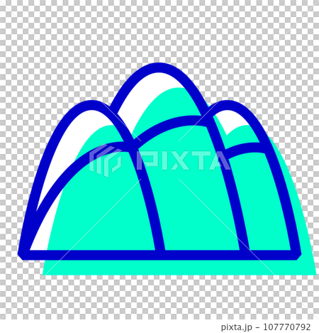 代表一座山的雙色風格圖標 107770792