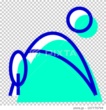 代表一座山的雙色風格圖標 代表一座山的雙色風格圖標 107770794