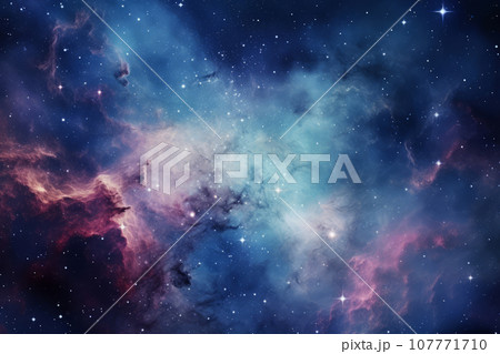 Celestial background in mesmerizing colors and patterns of a nebula in outer space. Generative AI Celestial background in mesmerizing colors and patterns of a nebula in outer space. Generative AI 107771710