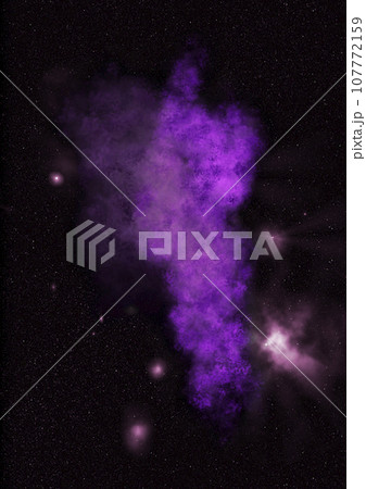 Far being shone nebula and star field against space. 107772159