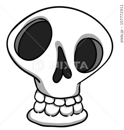 Grim reaper cartoon character. Halloween skeleton design for party invitation, poster, logo or icon. Vector skull face illustration Grim reaper cartoon character. Halloween skeleton design for party invitation, poster, logo or icon. Vector skull face illustration 107772911