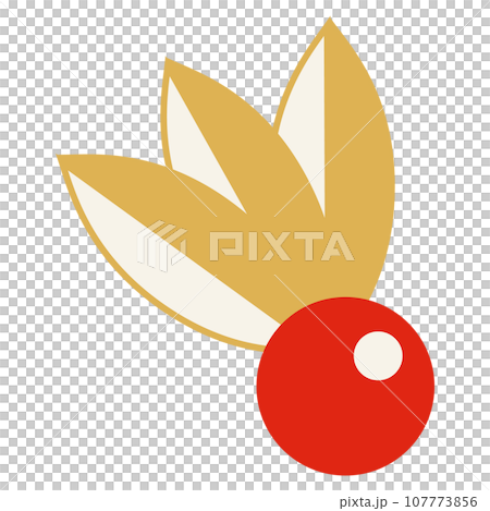 イラスト素材　羽子板　羽 107773856