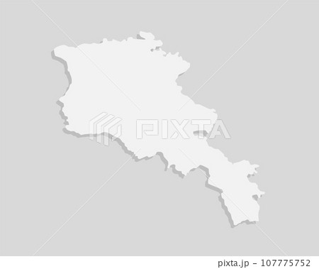 Minimal white map Armenia, template Asia country 107775752