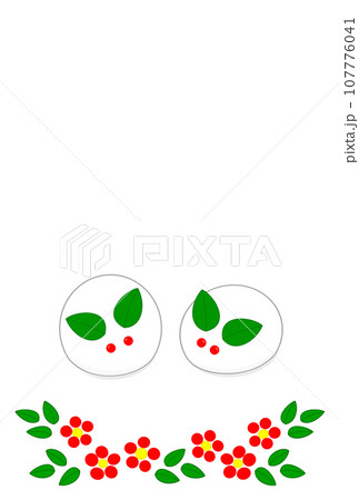 雪うさぎと赤いお花 雪うさぎと赤いお花 107776041