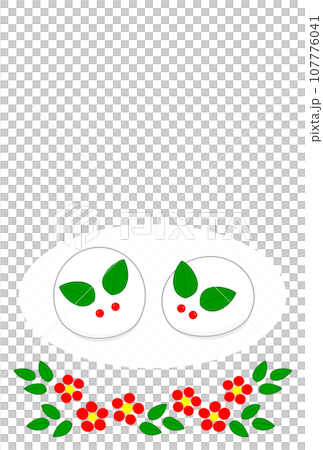 雪うさぎと赤いお花 雪うさぎと赤いお花 107776041