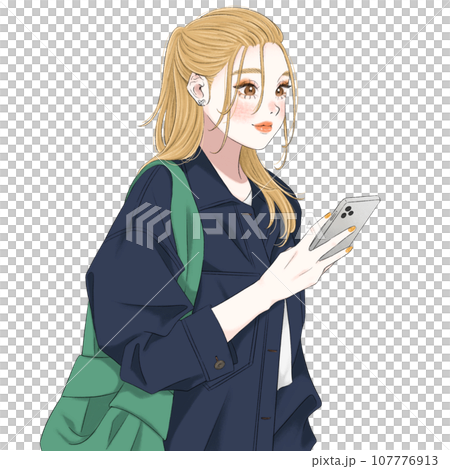 操作智能手機的女人 107776913